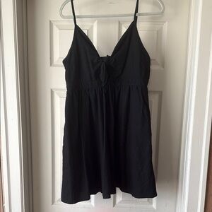 Old Navy Black Linen Cami Dress